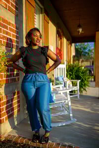 Image 1 of Denim Joggers 