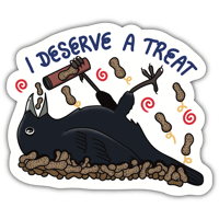 Image 1 of I Deserve A Treat Crow - Sticker