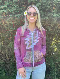 Image 5 of Large Ladies Lightweight Hoodie green