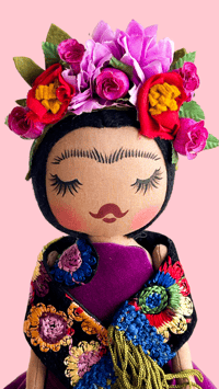 Image 1 of FRIDA INSPIRED ART DOLL SMALL
