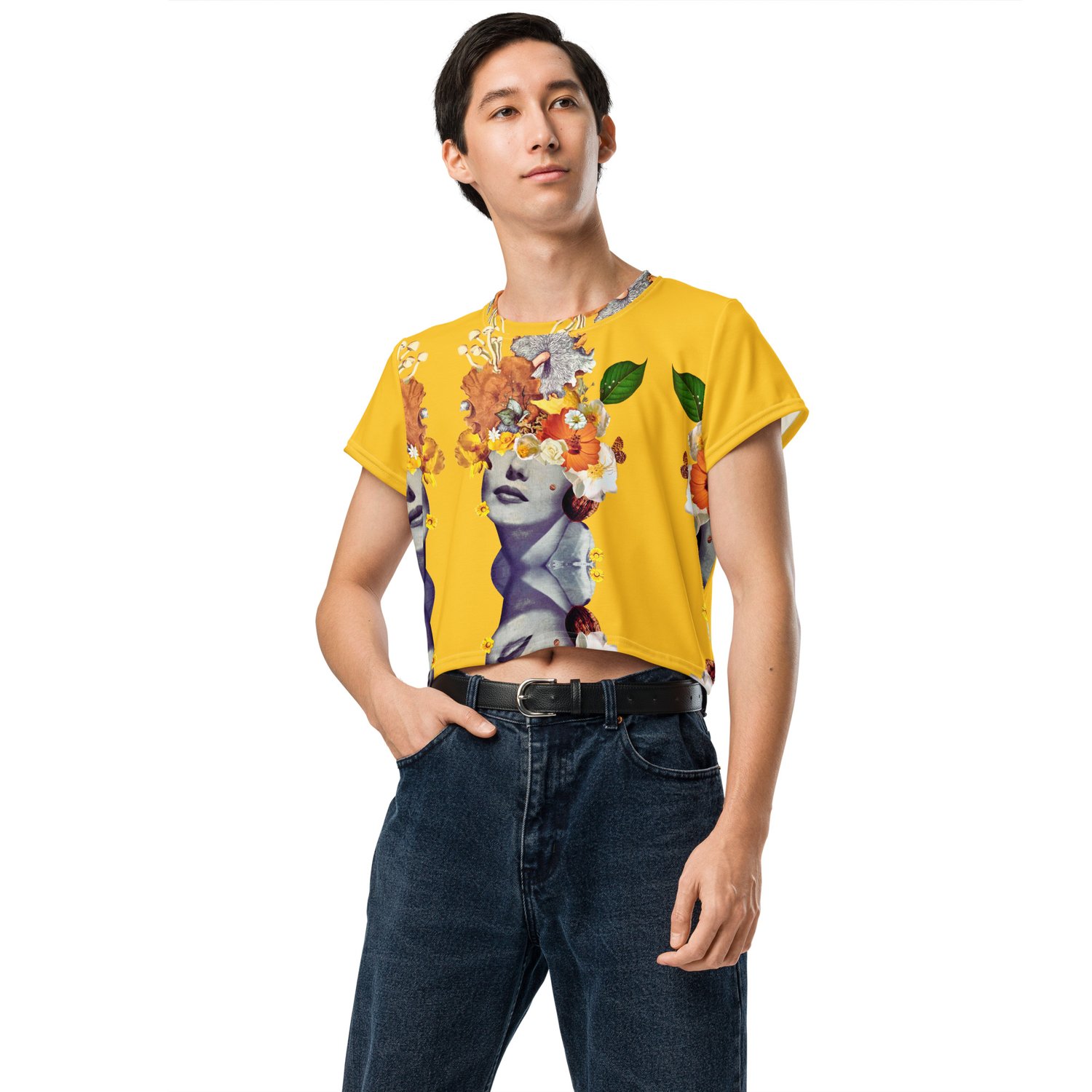 Image of She's A Little Nuts - All Over Print Crop Tee