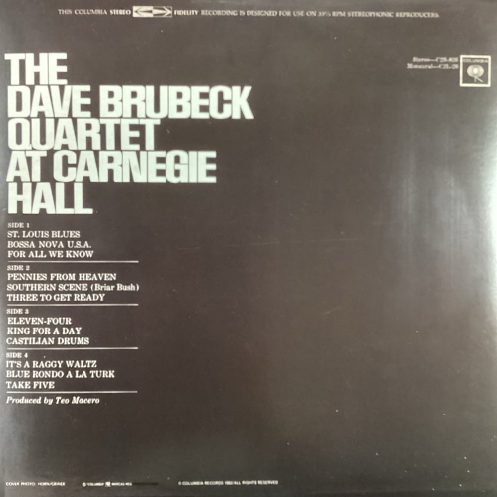 Dave Brubeck Quartet - At Carnegie Hall 