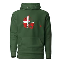 Image 21 of Unisex Hoodie Denmark Map