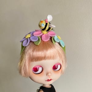 Image of Springtime Bee And Flower Headband For Neo Blythe #2