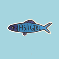 Fish girl sticker 