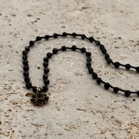 Image 1 of Jet Black Rosette Necklace