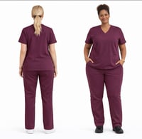 Image 1 of Wine Stretch Scrub Set 