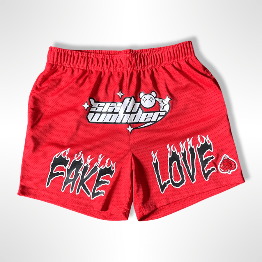 Image of Fake love mesh shorts 