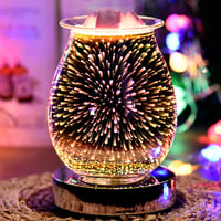 Image 1 of 3D Fireworks Effect Touch Aromatherapy Machine Electric Wax Melter Smokeless Aroma Lamp Essential Oi