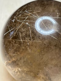 Image 6 of Golden Rutile In Smoky Quartz Sphere #1771