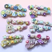 Image 1 of mofusand x sanrio duo hairclips