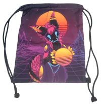 Image 1 of Synthwave Deluxe Drawstring Bag