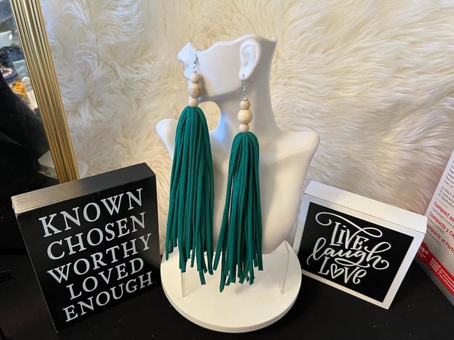 T-Shirt Tassel Earrings 