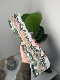 Image 1 of XL 8TH VEIN OCEAN JASPER SLAB - DOUBLE SIDED WITH STAND INCLUDED