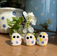 Image 8 of Speckled Pastel Polka Dot Mini Egg Guy (Small) Standing Decoration