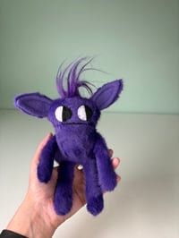 Image 3 of Small Weighted Side Eye Monster - Purple