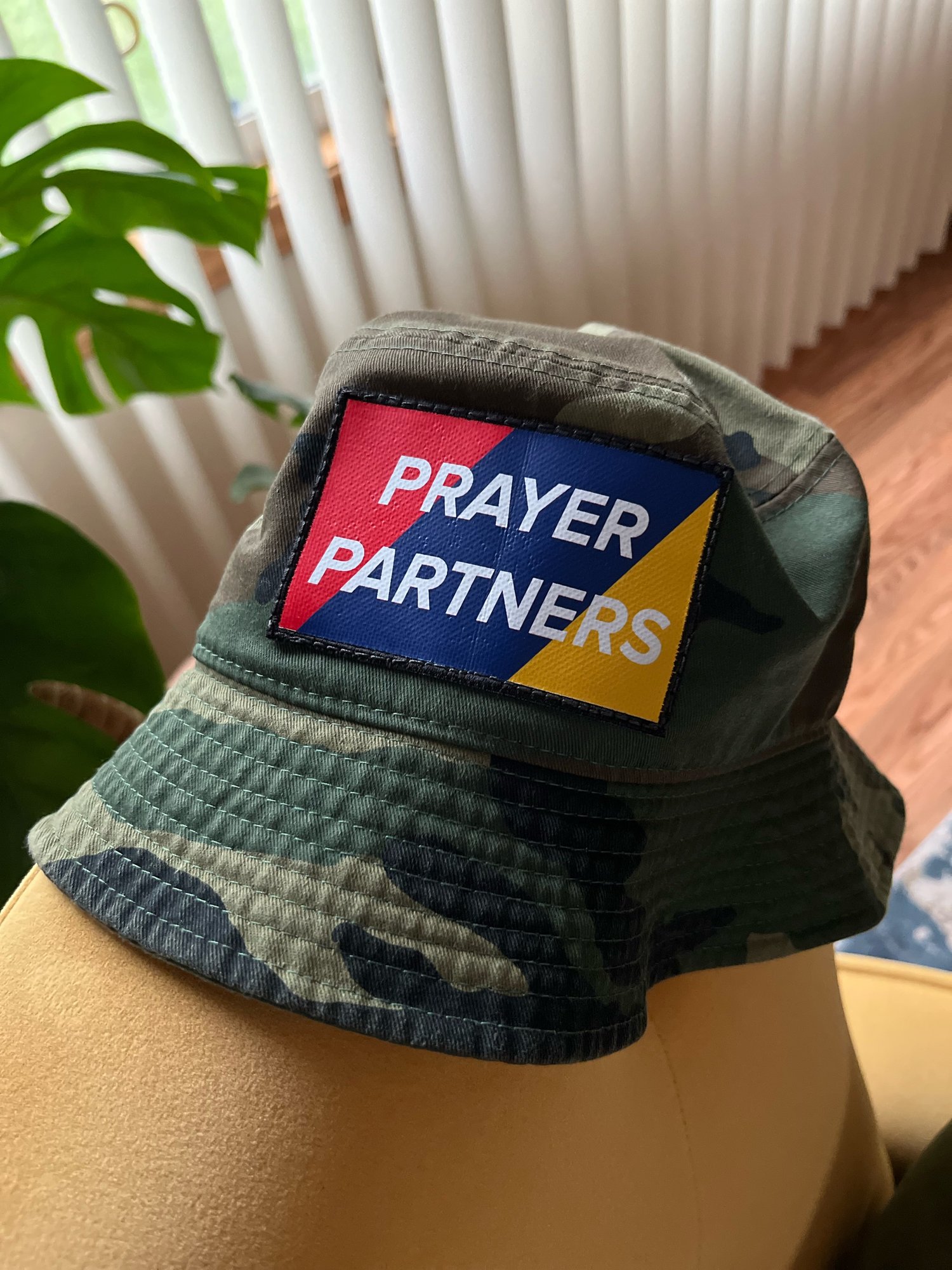 Image of Prayer Partners Fisherman Bucket Hat - Woodland Camo