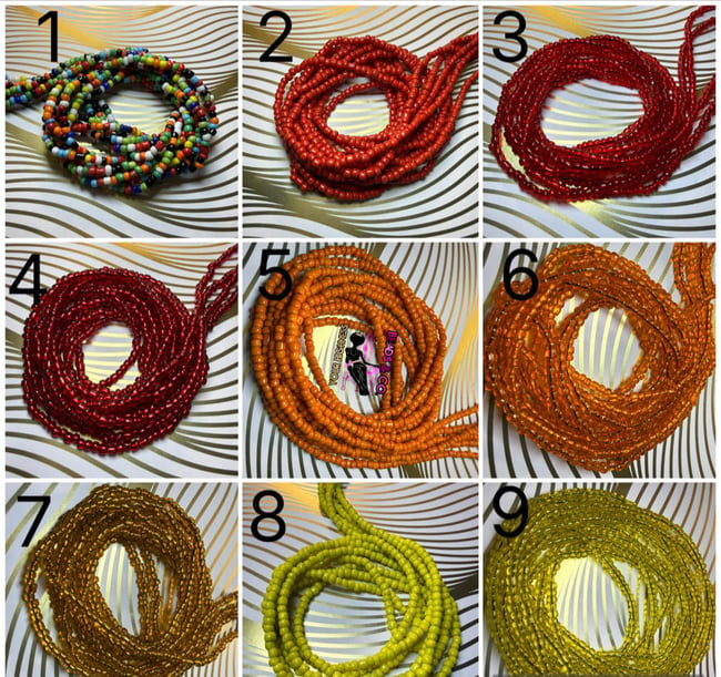 Solid Color Waistbeads 