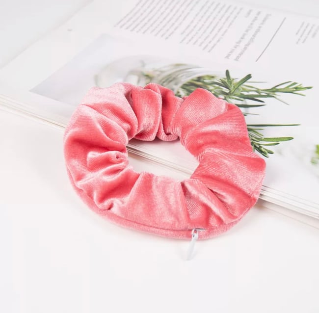 Satin scrunchie (with zipper)