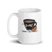 Image 3 of Retro coffee E=mc2  White glossy mug