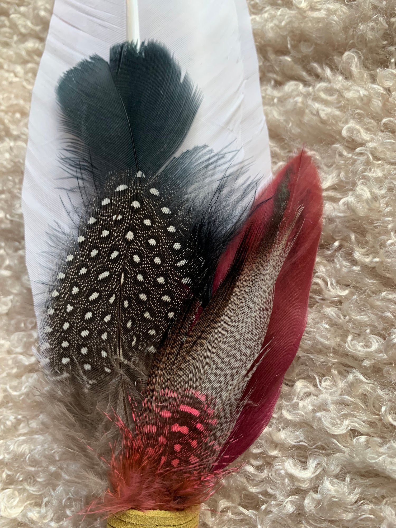 Image of All my heart and soul ~ Smudge feather large Free US shipping