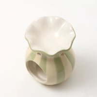Image 2 of Stripy green wax burner 