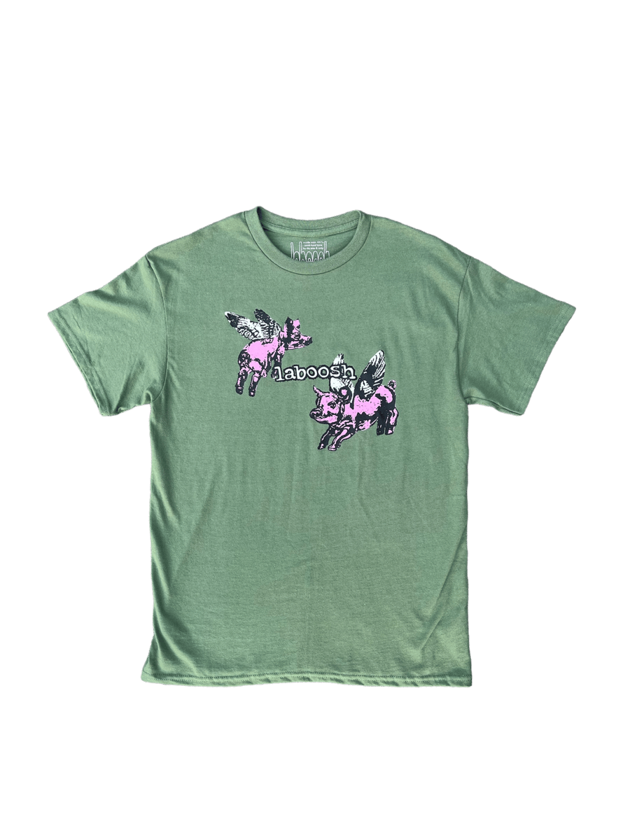 Image of Green Flying Pigs Tee