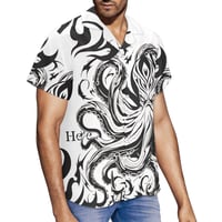 Image 1 of Men's Pique He'e Print Collard Shirt