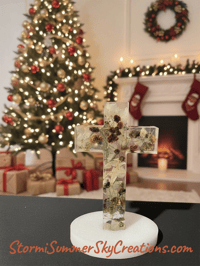 Standing Cross with Dried Plants