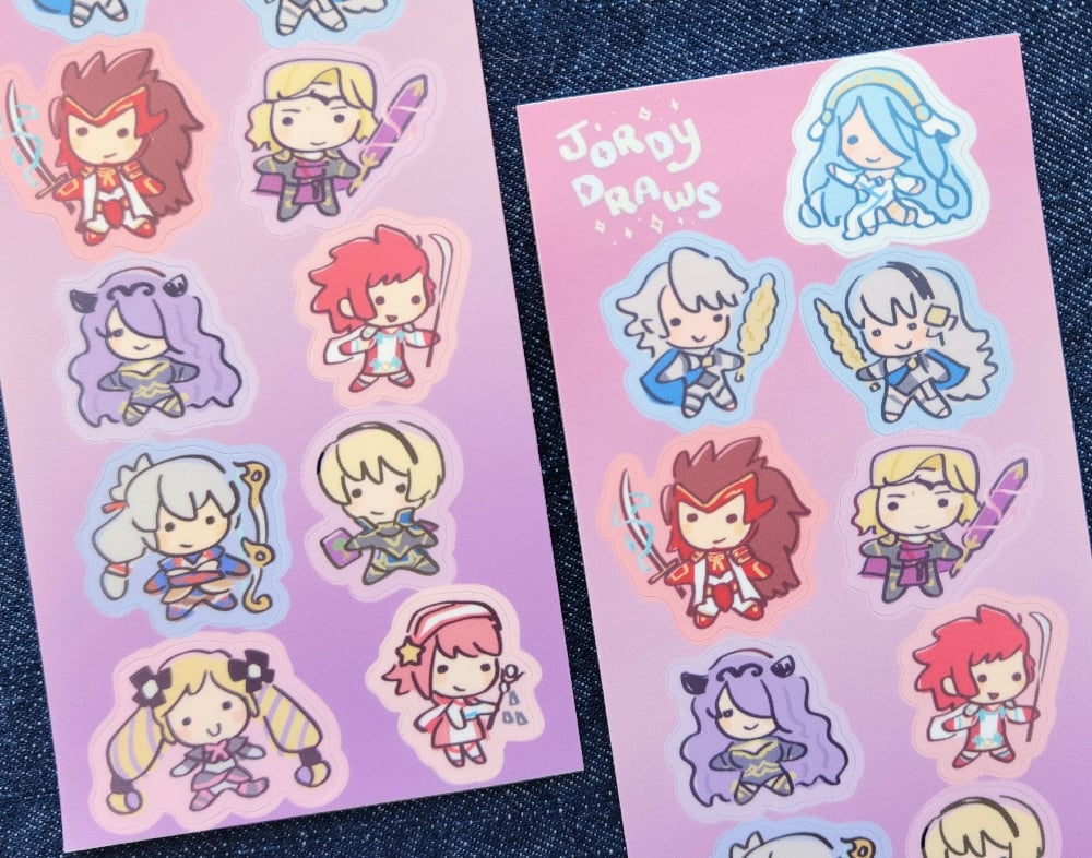 Image of FE Fates Royal Sillies Sticker Sheet