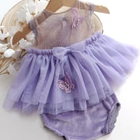 Image 1 of Sitter girls set April | size 9-12 months | lilac