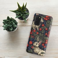 Image 9 of Boho Nature Cottagecore Inspired White Rabbits Among Berries Tough case for Samsung®