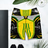 BOSSFITTED Grey Yellow Green and Black Yoga Shorts