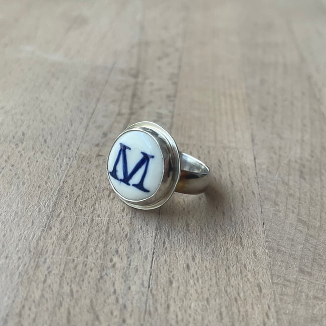 "M" Ring - size O1/2