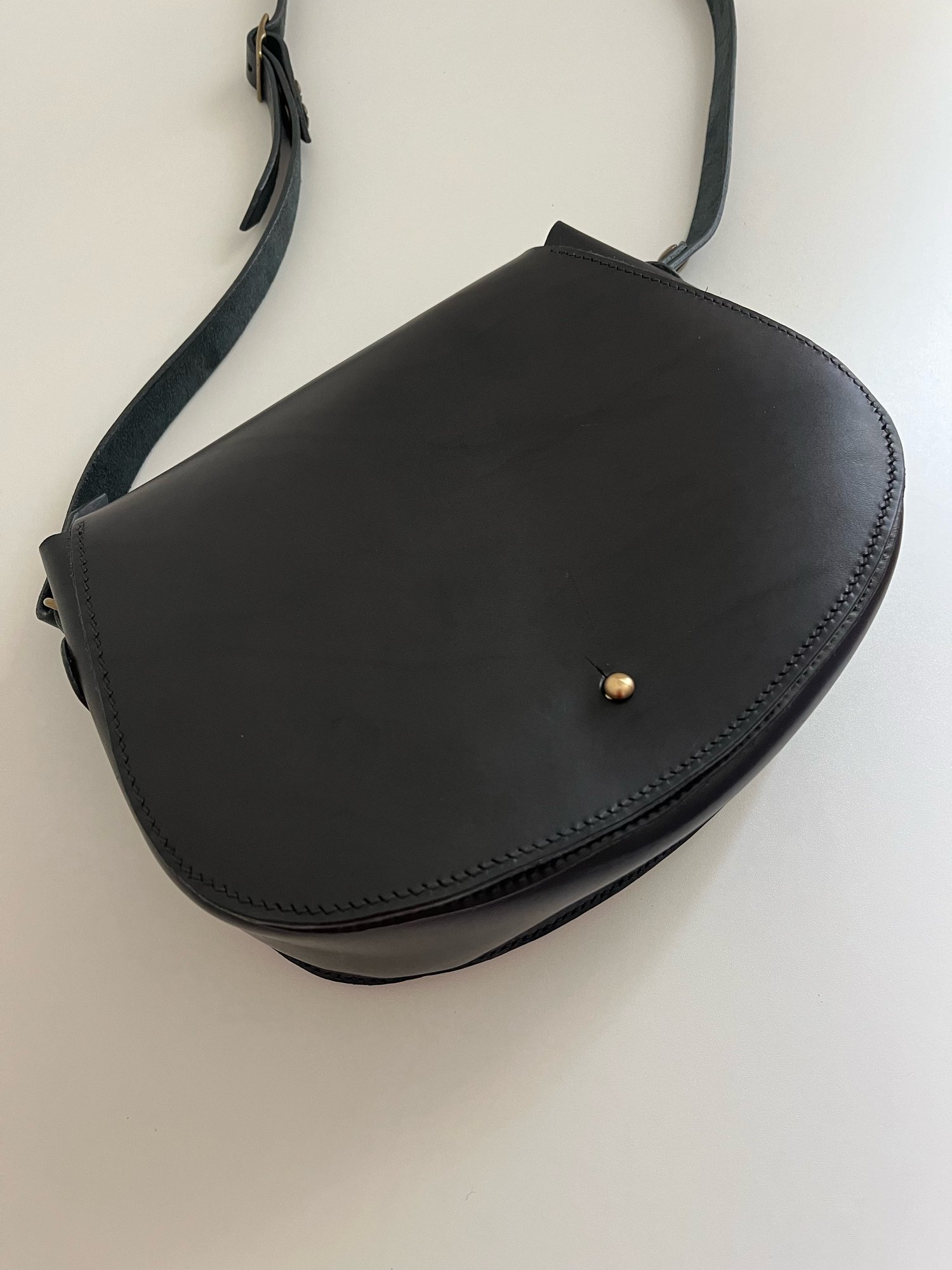 Image of Black Crossbody Saddle Bag