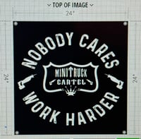 no one cares work harder shop banner