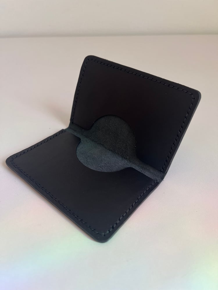 Image of Black Vachetta Slim Bifold Cardholder 