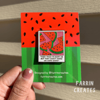 Image 2 of “Watermelon Polaroid” Hard Enamel Pin