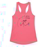 Image 1 of HELL YEAH Women’s fitted racerback tank top 