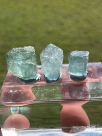 Image 2 of Blue Aquamarine Gemstones × 3 #1922