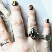 Image 2 of Handmade Celestial Pyrite Crystal Sterling Silver Ring 925