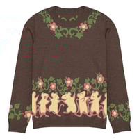 Image 3 of Dancing Mice + Flowers Knitted Crew Sweater