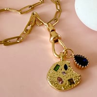 Image 3 of Paperclip chain with Swivel Clasp and Gem Cookie