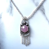 Image 4 of Handmade Sterling Silver Pink Sapphire Pendant 925