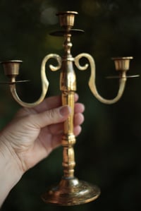 Image 3 of kleiner Leuchter, dreiflammig, Messing