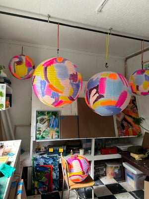 Image of Painted Paper Lanterns