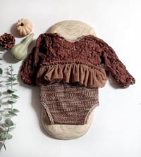 Image 1 of Newborn girls bodysuit | Lara | brown