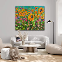 Image 1 of Custom Size Extra Large Art - Sunflowers 