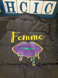 Image 2 of Femme Mardi Gras Puff Vest