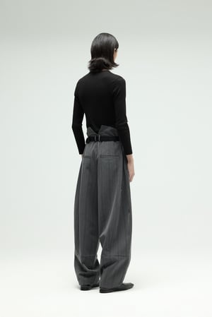 Image of EQUALNEAR - Groundline Wide Pants (Grey)
